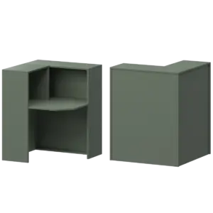 Ресепшн Арго Стойка угловая левая А-555 Терракота 900x900x1220