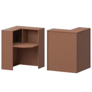 Ресепшн Арго Стойка угловая правая А-556 Терракота 900x900x1220
