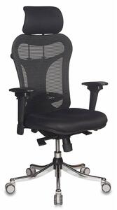 Кресло руководителя Бюрократ CH-999ASX Сиденье ткань TW-11 черная/спинка сетка TW-01 черная