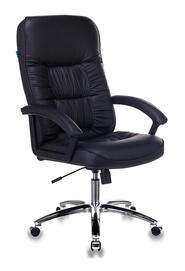 Кресло руководителя Бюрократ T-9908 AXSN-AB Кожа черная/задняя часть спинки искус. кожа черная