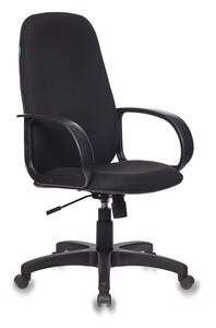Кресло руководителя Бюрократ CH-808AXSN Искус. кожа черная/Ткань TW-11 черная