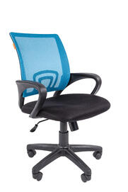 Кресло офисное Chairman 696 Ткань TW/Сетка Черный/голубой