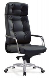 Кресло руководителя Бюрократ DAO Кожа черная/задняя часть спинки искус. кожа черная