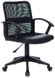 Офисное кресло Бюрократ CH-590 Искус. кожа черная/сетка черная/ткань черная