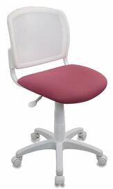 Офисное кресло Бюрократ CH-W296NX Сидение ткань 26-31 розовая/спинка сетка белая TW-15