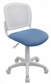 Офисное кресло Бюрократ CH-W296NX Сидение ткань 26-24 голубая/спинка сетка белая TW-15