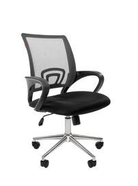 Кресло офисное Chairman 696 хром Ткань TW/Сетка Черный/серый