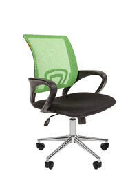 Кресло офисное Chairman 696 хром Ткань TW/Сетка Черный/зеленый