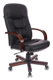 Кресло руководителя Бюрократ T-9908 Кожа черная/задняя часть спинки искус. кожа черная