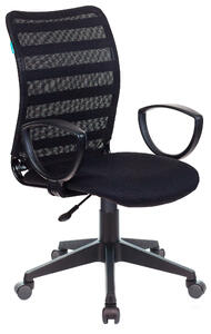 Офисное кресло Бюрократ CH-599AXSN Сиденье ткань TW-11/спинка сетка TW-32K01 черная
