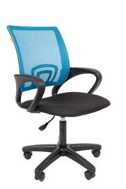 Кресло офисное Chairman 696 LT Ткань С/Сетка Черный/голубой