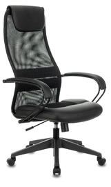 Кресло руководителя Бюрократ CH-608 Ткань TW-11 черная/сетка TW-01 черная/экокожа черная