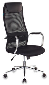 Кресло руководителя Бюрократ KB-9N Сиденье ткань TW-11 черная/спинка сетка TW-01 черная