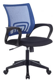 Офисное кресло Бюрократ CH-695N Сиденье ткань TW-11 черная/спинка сетка TW-05 синяя