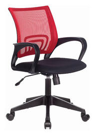 Офисное кресло Бюрократ CH-695N Сиденье ткань TW-11 черная/спинка сетка TW-35N красная