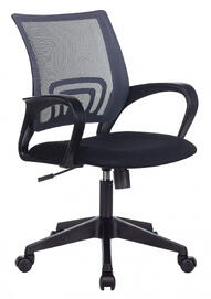 Офисное кресло Бюрократ CH-695N Сиденье ткань TW-11 черная/спинка сетка TW-04 серая
