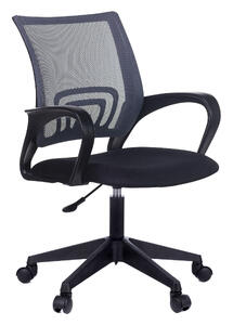 Офисное кресло Бюрократ CH-695NLT Сиденье ткань TW-11 черная/спинка сетка Z4 темно-серая
