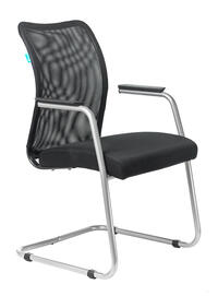 Конференц-кресло Бюрократ CH-599AV Сиденье ткань TW-11 черная/спинка сетка TW-01 черная