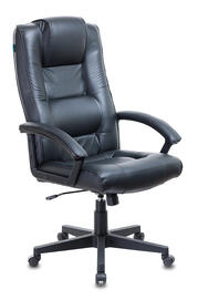Кресло руководителя Бюрократ T-9906 N Кожа черная/задняя часть спинки искус. кожа черная