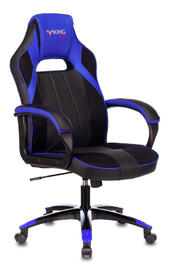 Кресло игровое Бюрократ Viking 2 AERO Искус. кожа черная/синяя/ткань черная