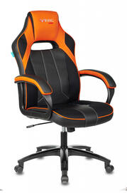 Кресло игровое Бюрократ Viking 2 AERO Искус. кожа черная/оранжевая/ткань черная