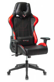 Кресло игровое Бюрократ Viking 5 AERO Искус. кожа черная/красная