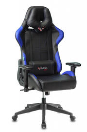 Кресло игровое Бюрократ Viking 5 AERO Искус. кожа черная/синяя