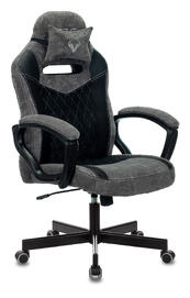 Кресло игровое Бюрократ Viking 6 KNIGHT Ткань серая/ткань черная/экокожа черная