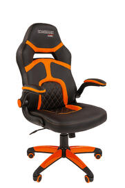 Кресло игровое (геймерское) Chairman Game 18 Экокожа/Ткань TW Черный/оранжевый