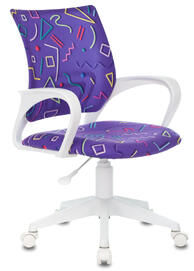 Кресло детское Бюрократ KD-W4 Ткань фиолетовая с рисунком Sticks 08