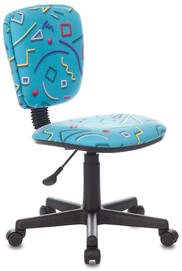 Кресло детское Бюрократ CH-204NX Ткань голубая с рисунком Sticks 06