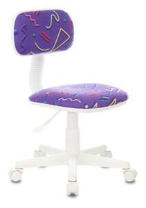 Кресло детское Бюрократ CH-W201NX Ткань фиолетовая с рисунком Sticks 08
