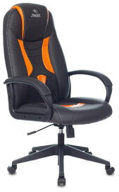 Кресло игровое Бюрократ ZOMBIE 8 Экокожа черная/оранжевая