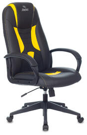 Кресло игровое Бюрократ ZOMBIE 8 Экокожа черная/желтая