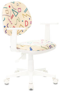 Кресло детское Бюрократ CH-W356AXSN Ткань фиолетовая с рисунком Sticks 08