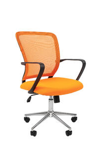 Кресло офисное Chairman 698 хром Ткань TW/Сетка Оранжевый