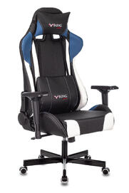 Кресло игровое Бюрократ Viking TANK Искус. кожа черная/синяя/белая