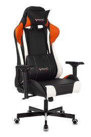 Кресло игровое Бюрократ Viking TANK Искус. кожа черная/оранжевая/белая