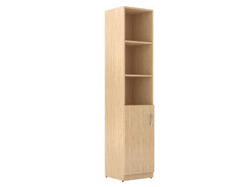 Офисная мебель Simple Шкаф колонка полузакрытый левый SR-5U.5(L) Легно светлый 386х375х1817