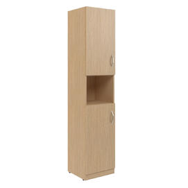 Офисная мебель Simple Шкаф колонка с 2-мя глухими малыми дверьми левый SR-5U.4(L) Легно светлый 386х375х1817