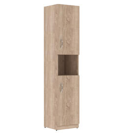 Офисная мебель Simple Шкаф колонка с 2-мя глухими малыми дверьми правый SR-5U.4(R) Дуб Сонома светлый 386х375х1817