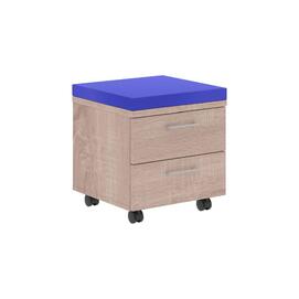 Офисная мебель Xten Тумба мобильная (подушка синяя) XMC-2D.1A Дуб Сонома 465x465x520