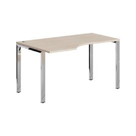 Офисная мебель Xten Gloss Стол эргономичный XGCET 149.1(L) Бук Тиара/Нержавейка полированная 1400x900x750