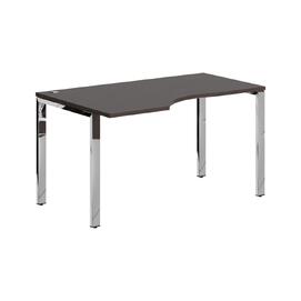 Офисная мебель Xten Gloss Стол эргономичный XGCET 149.1(L) Дуб Юкон/Нержавейка полированная 1400x900x750
