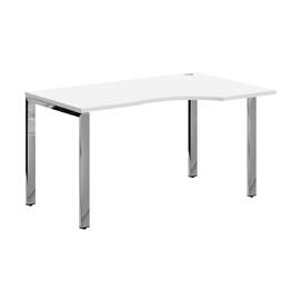 Офисная мебель Xten Gloss Стол эргономичный XGCET 149.1(R) Белый/Нержавейка полированная 1400x900x750
