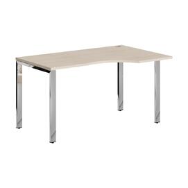 Офисная мебель Xten Gloss Стол эргономичный XGCET 149.1(R) Бук Тиара/Нержавейка полированная 1400x900x750