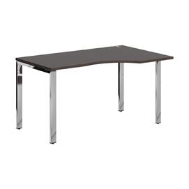 Офисная мебель Xten Gloss Стол эргономичный XGCET 149.1(R) Дуб Юкон/Нержавейка полированная 1400x900x750