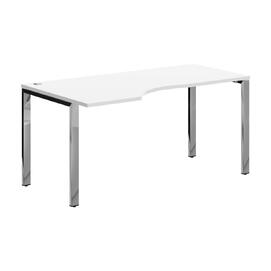 Офисная мебель Xten Gloss Стол эргономичный XGCET 169.1(L) Белый/Нержавейка полированная 1600x900x750