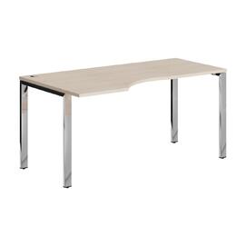Офисная мебель Xten Gloss Стол эргономичный XGCET 169.1(L) Бук Тиара/Нержавейка полированная 1600x900x750