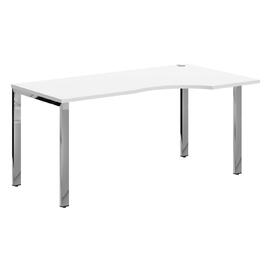 Офисная мебель Xten Gloss Стол эргономичный XGCET 169.1(R) Белый/Нержавейка полированная 1600x900x750